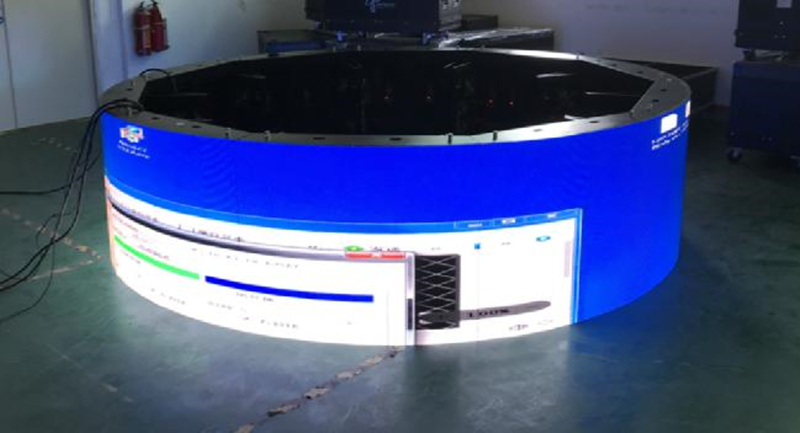 Round LED display case sharing