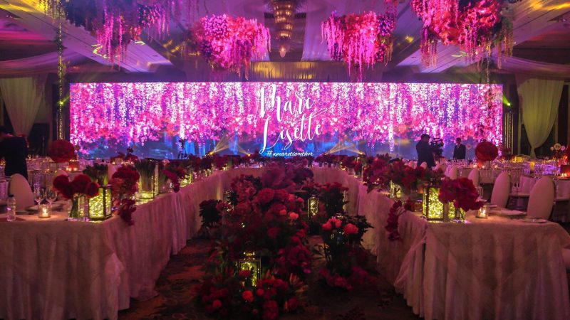 Wonderful wedding LED display screen rental for your warm and beautiful wedding