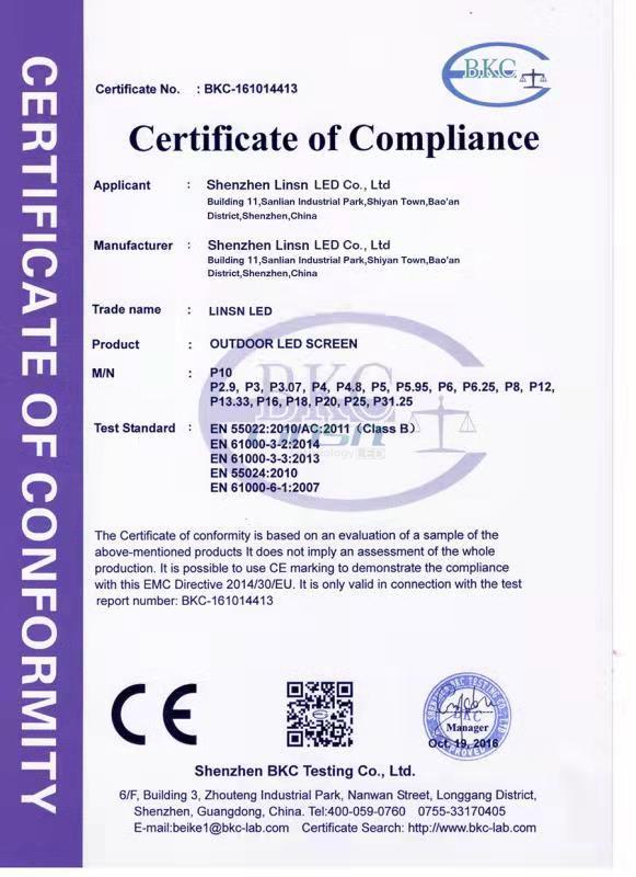 Xingwei LED Certificates