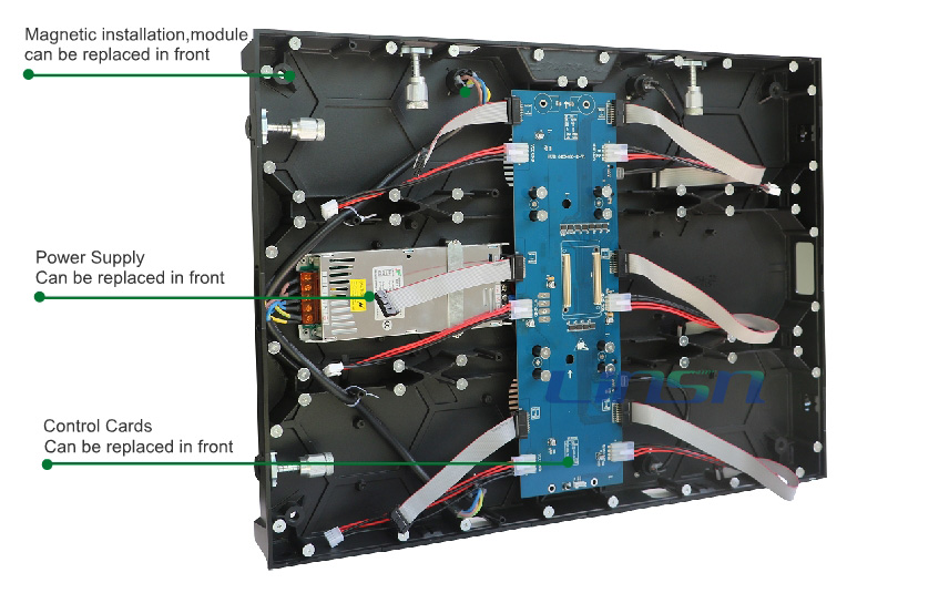 640x480mm frontal service led display