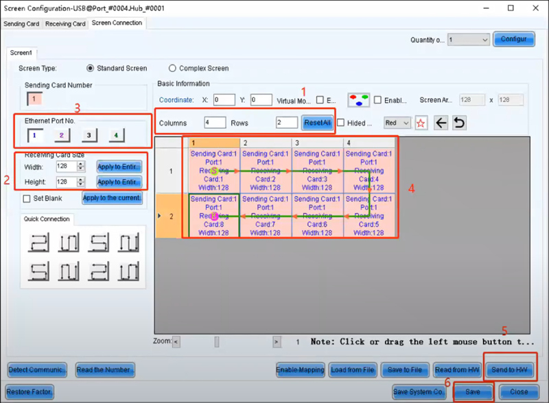 led screen display connection