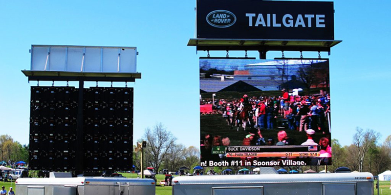 Mobile rental LED display for sport game