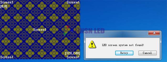 LED Screen System Not Found