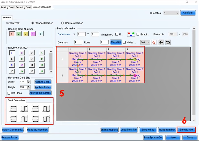 novastar screen connection